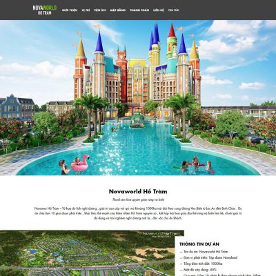 Theme Wordpress Landing Page BĐS NovaWorld