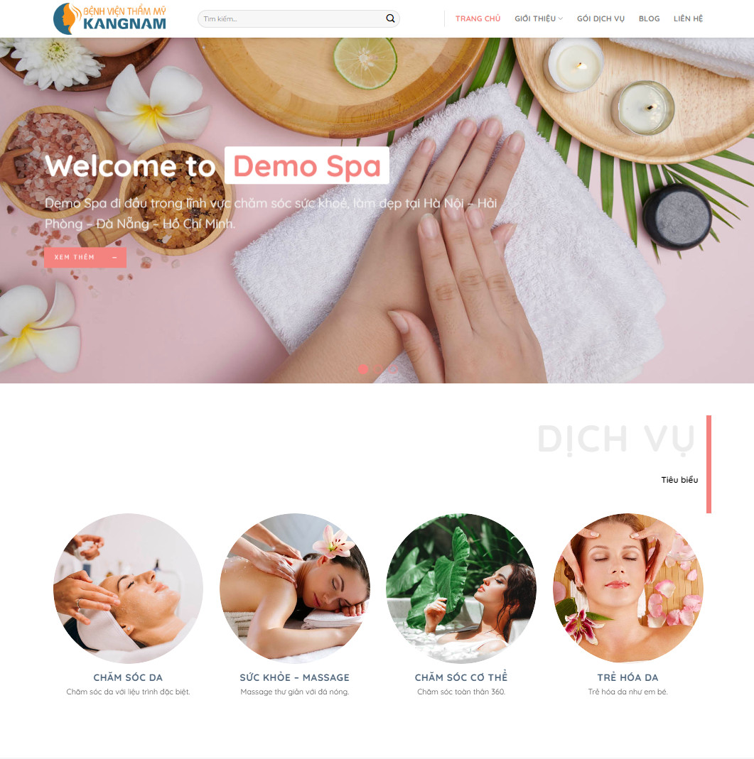 Theme wordpress dịch vụ spa 07