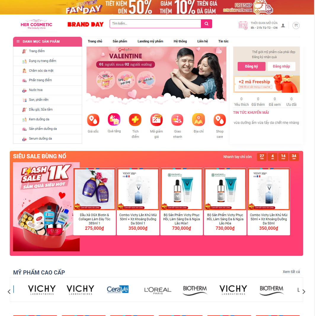 Theme wordpress mỹ phẩm 23