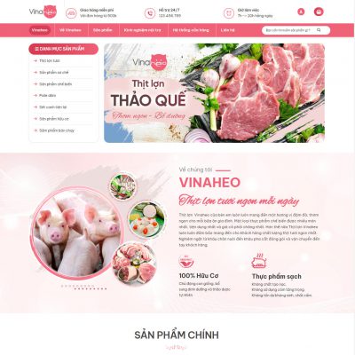 Theme wordpress bán thịt heo sạch