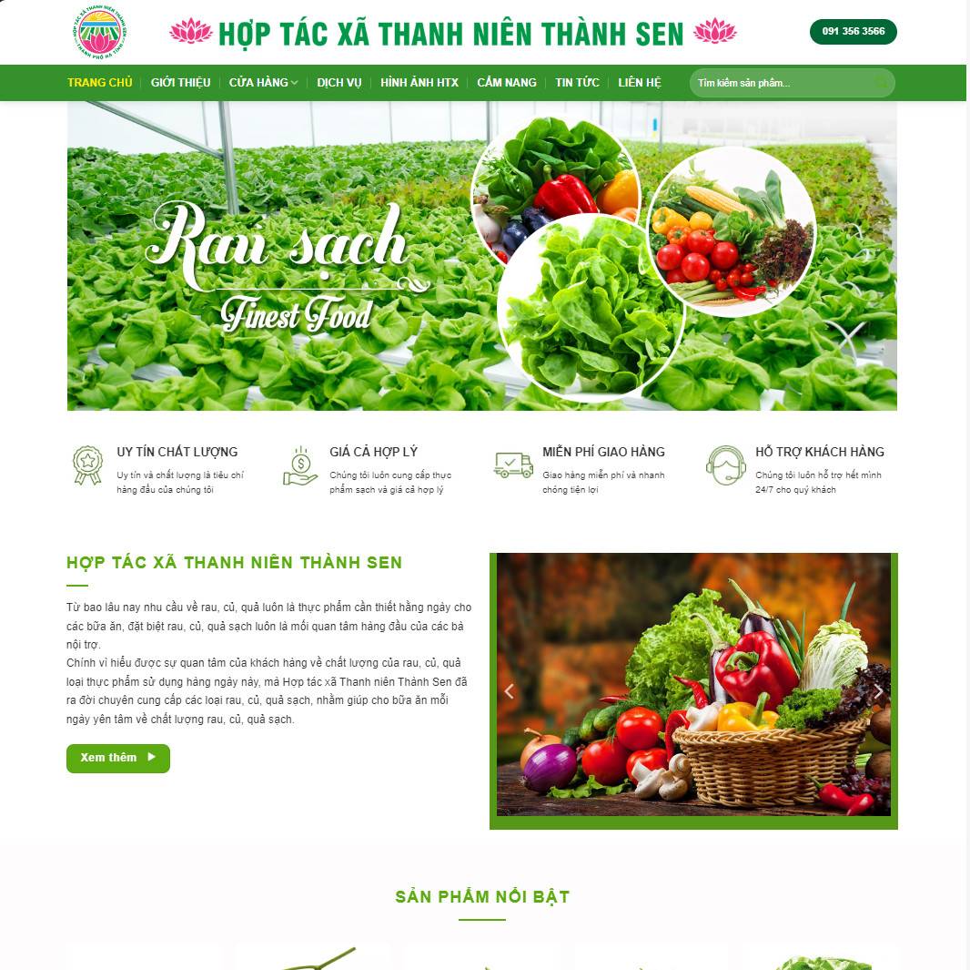 Theme wordpress thực phẩm sạch 08