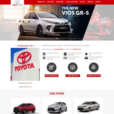 Theme wordpress bán xe toyota 03